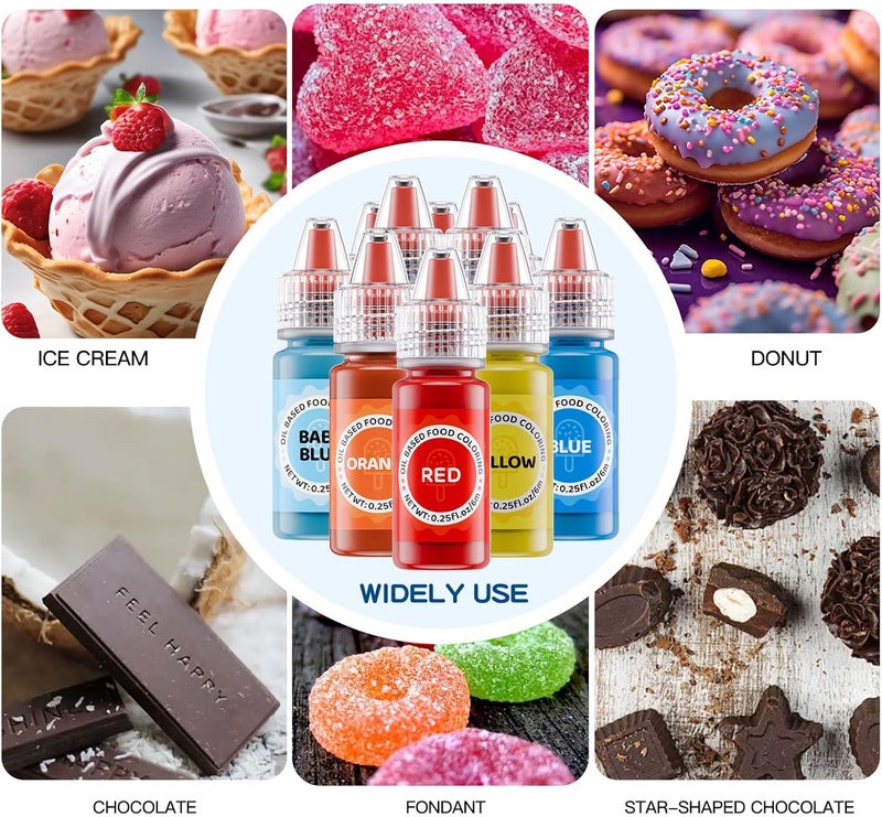 Jelife 12 Colors Oil Based Food Coloring Set - Image 3